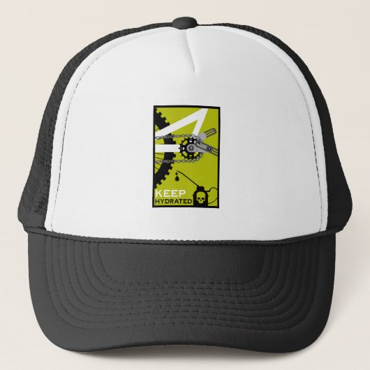 Blijf Gehydrateerde Fiets Trucker Pet (Voorkant)