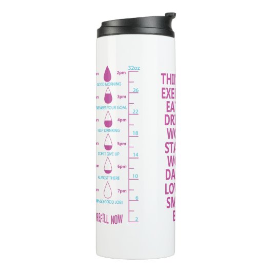 Blijf geïnspireerd, blijf gehydrateerd – Thermal T Thermosbeker (Gedraaid links)