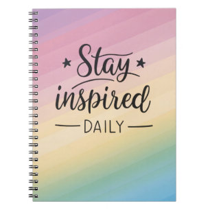 Blijf geïnspireerd Daily Journal – Gradient Design Notitieboek
