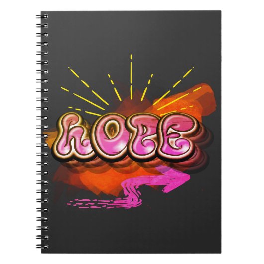Blijf geïnspireerd Graffiti HOPE Graphic Notitieboek (Voorkant)