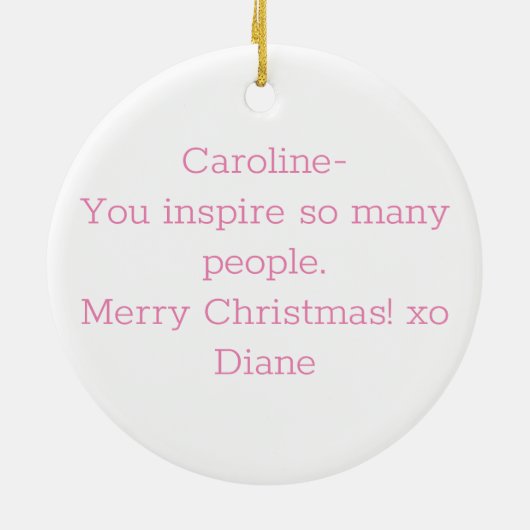 Blijf geïnspireerd Inspirerend positief bericht Keramisch Ornament (Achterkant)