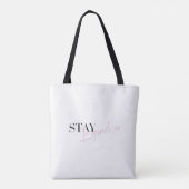 Blijf geïnspireerd Inspirerend positief bericht Tote Bag (Achterkant)