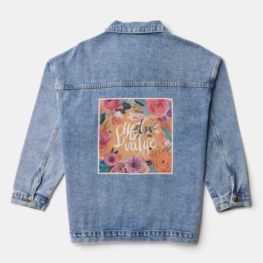 Blijf geïnspireerd – Motivatie en verheffende Desi Denim Jacket (Achterkant)