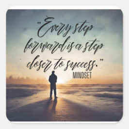 Blijf geïnspireerd – Motivatie en verheffende Desi Vierkante Sticker