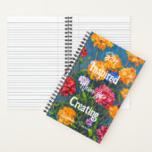 Blijf Geïnspireerd Stop Nooit Anjer Bloem Volwasse Notitieboek (Binnen)