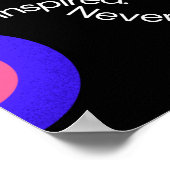 Blijf geïnspireerd. Stop nooit met creëren. Poster (Hoek)