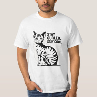 Blijf gekruld, blijf cool American Curl Cat T-shirt