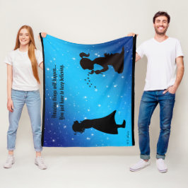 Blijf Geloof Sterrenhemel  Med w/ Zwarte Achtergro Fleece Deken