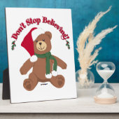 Blijf Gelooven! Kerstbeer Fotoplaat (Zijkant)