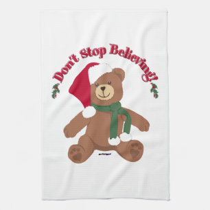 Blijf Gelooven! Kerstbeer Theedoek