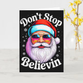 Blijf Gelooven Kerstman Grappige Kerst Pjs Grappig Kaart (Gele Bloem)