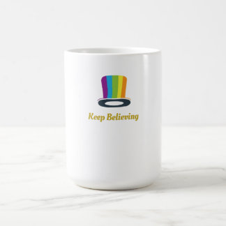 Blijf Gelooven Regenboog Gestreept Hoed Icoon Koffiemok