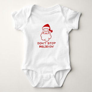 Blijf geloven   Grappige kerstman jumpsuit Romper