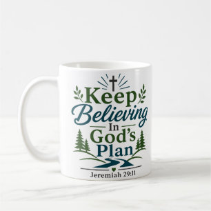 Blijf geloven in Gods plan Schriftuurlijke overden Koffiemok