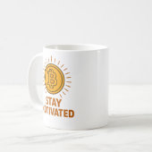 Blijf Gemotiveerd Bitcoin Mok (Voorkant links)