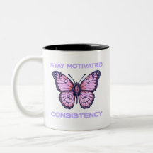 Blijf gemotiveerd koffie Mok