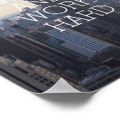 Blijf gemotiveerd werk hard inspirerend citaat NYC Poster (Hoek)