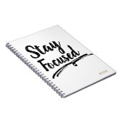 BLIJF GEPOCUSSIEERDE Kantoor Typografie van het We Notitieboek (Rechterzijde)