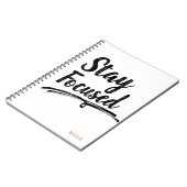 BLIJF GEPOCUSSIEERDE Kantoor Typografie van het We Notitieboek (Linkerzijde)