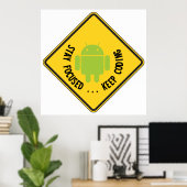 Blijf gericht... Codebogen blijven plakgebaren Poster (Thuiskantoor)