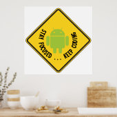 Blijf gericht... Codebogen blijven plakgebaren Poster (Keuken)