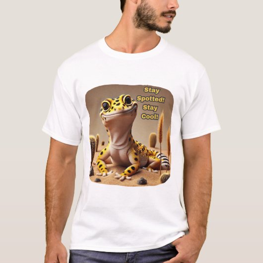 Blijf gespot, blijf cool! Leopard Gecko T-shirt (Voorkant)