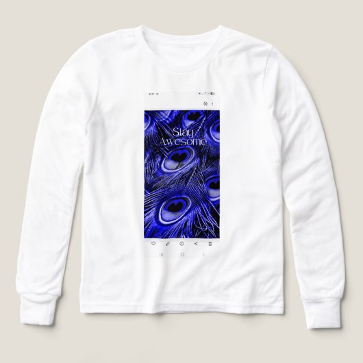 Blijf Geweldig Blauw Pauwveer Inspirerend d (Voorkant)