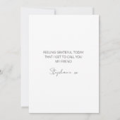 Blijf geweldig met de hand geletterd Paarse Bedankkaart (Achterkant)