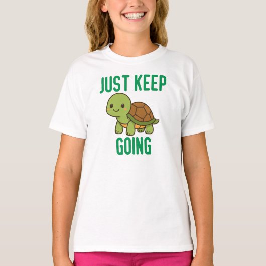 Blijf gewoon doorgaan t-shirt (Voorkant)