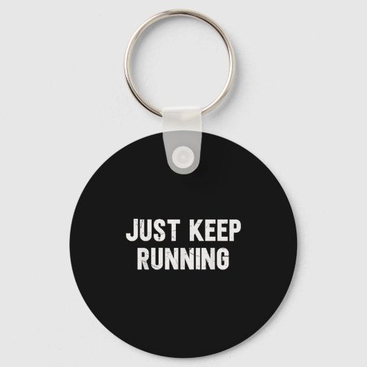 Blijf gewoon hardlopen liefhebber van hardlopen Ge Sleutelhanger (Voorkant)