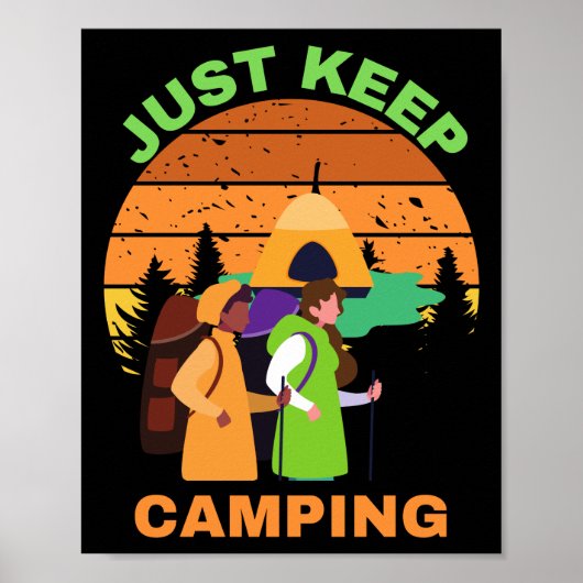 Blijf gewoon kamperen poster (Voorkant)