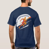 Blijf gewoon Motivatie runner t-shirt lopen (Achterkant)