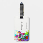 Blijf gewoon schattig bagagelabel reizen (Achterkant verticaal)