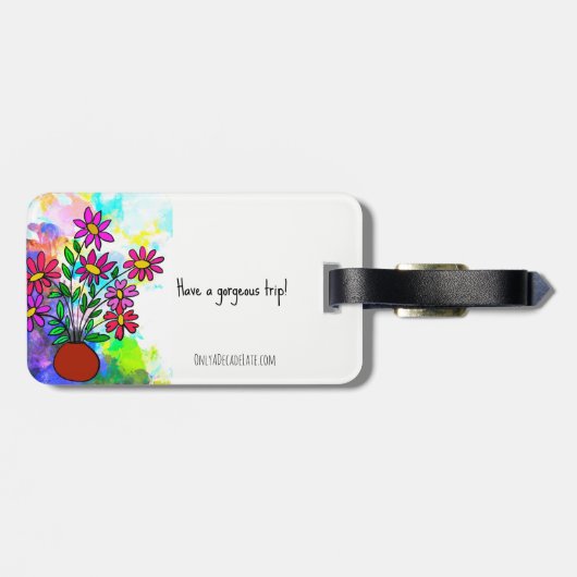 Blijf gewoon schattig bagagelabel reizen (Achterkant horizontaal)