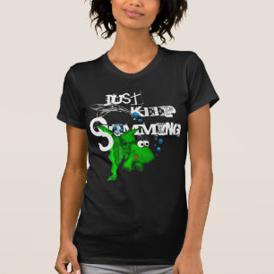 Blijf gewoon t - shirts zwemmen