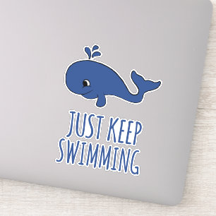 Blijf gewoon zwemmen Walvis Sticker