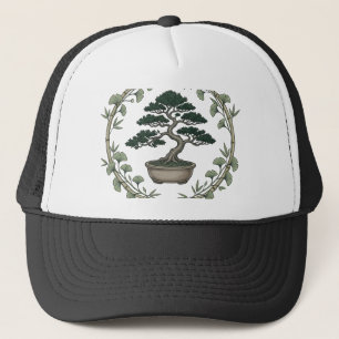 Blijf Geworteld Blijf Groeien Bonsai Boom Botanisc Trucker Pet