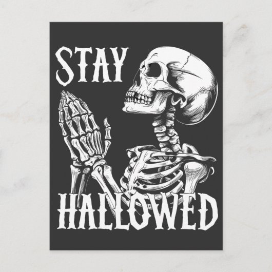 Blijf gezegend bidden Skeleton Handen Halloween Uitnodiging Briefkaart (Voorkant)