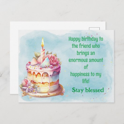 Blijf gezegend briefkaart (Voorkant / Achterkant)