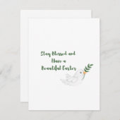 Blijf gezegend en prettig Pasen op een Feestdagenkaart (Voorkant / Achterkant)