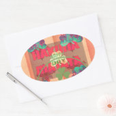 Blijf gezegend Happy St Patrick's Day Hakuna Matat Ovale Sticker (Envelop)
