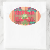 Blijf gezegend Happy St Patrick's Day Hakuna Matat Ovale Sticker (Tas)