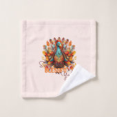 Blijf gezegend met kleurrijke kalkoen bad handdoek (Wasdoekje)
