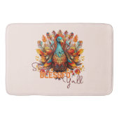 Blijf gezegend met kleurrijke kalkoen badmat (Voorkant)