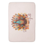 Blijf gezegend met kleurrijke kalkoen badmat (Voorkant Verticaal)