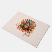 Blijf gezegend met kleurrijke kalkoen deurmat (Schuin)