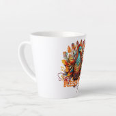 Blijf gezegend met kleurrijke kalkoen latte mok (Linkerhoek)