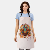 Blijf gezegend met kleurrijke kalkoen schort (Gedragen)