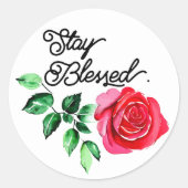 Blijf gezegend ronde sticker (Voorkant)