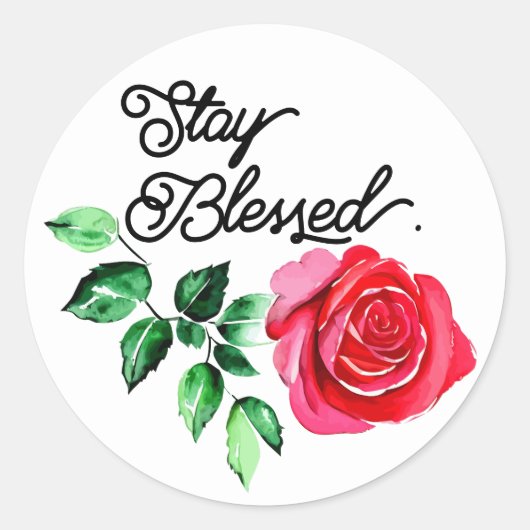 Blijf gezegend ronde sticker (Voorkant)